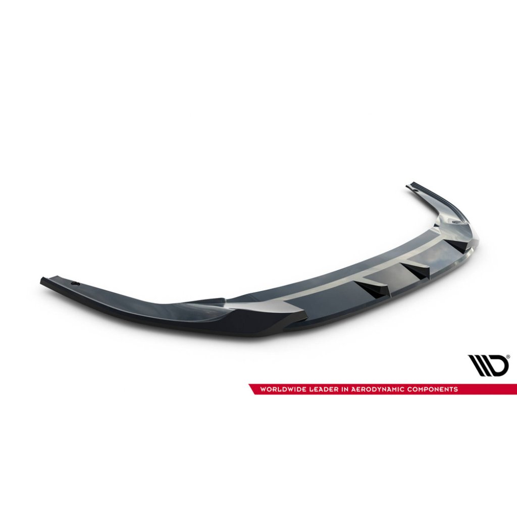 Maxton Design spoiler pod přední nárazník pro Volkswagen Golf GTI Mk8 Facelift, černý lesklý plast ABS, Clubsport