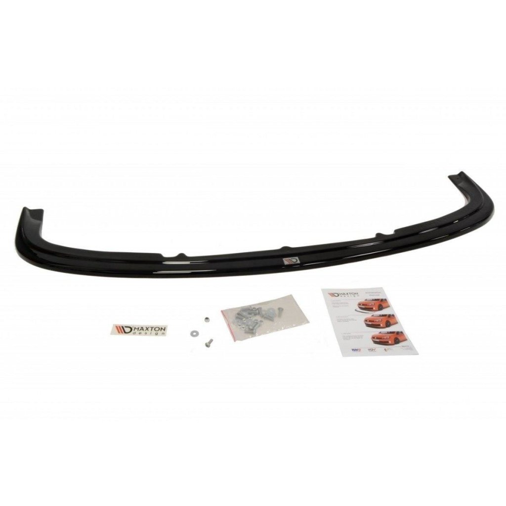 Maxton Design spoiler pod přední nárazník pro Volkswagen Golf R Mk4, černý lesklý plast ABS