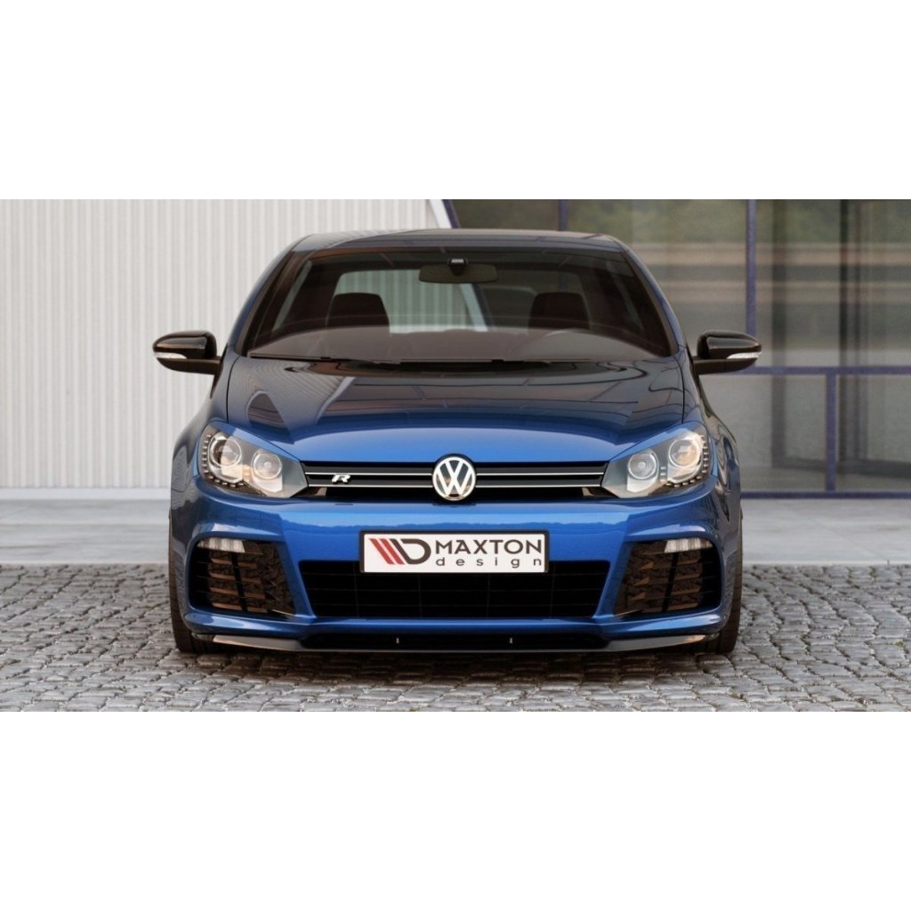 Maxton Design spoiler pod přední nárazník pro Volkswagen Golf R Mk6, černý lesklý plast ABS, Cupra look