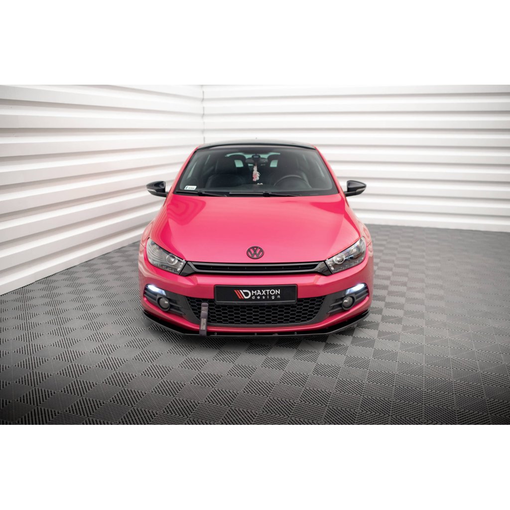 Maxton Design spoiler pod přední nárazník pro Volkswagen Scirocco Mk3, černý lesklý plast ABS