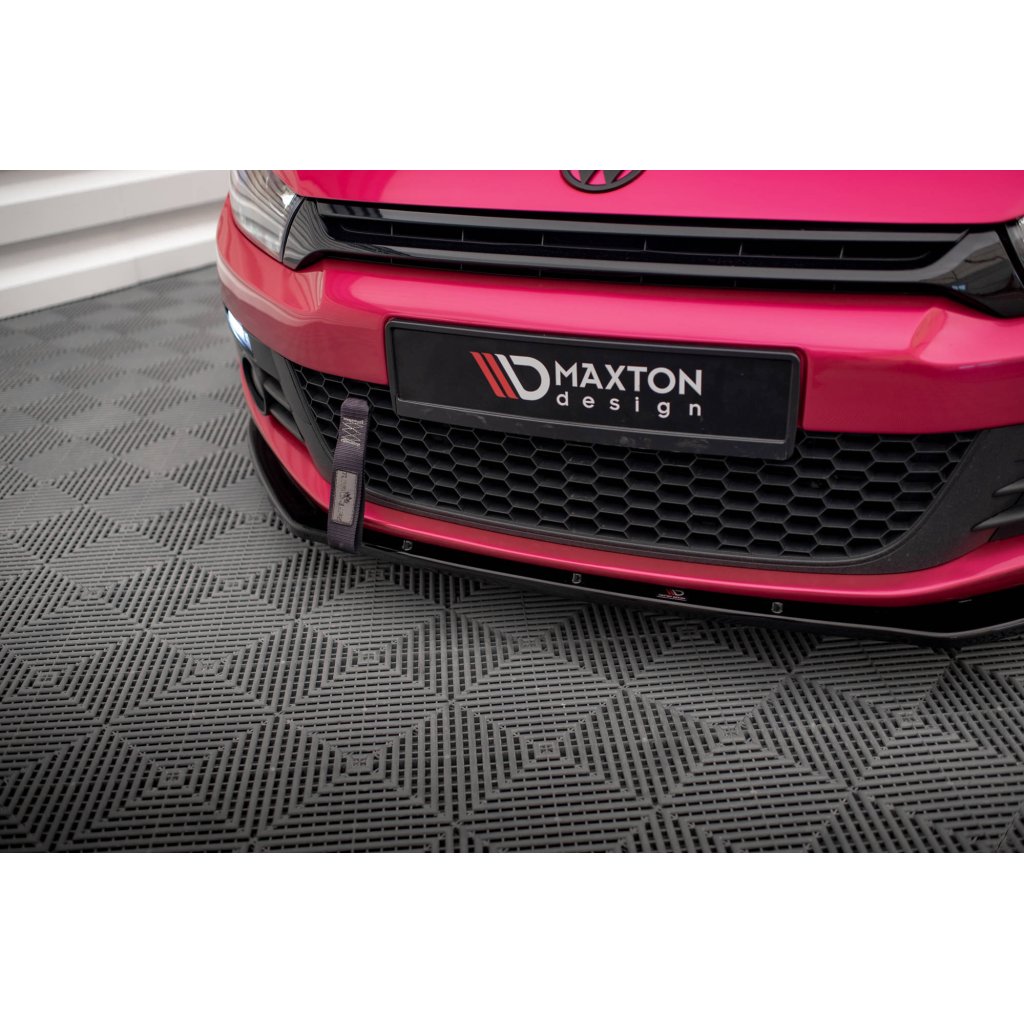 Maxton Design spoiler pod přední nárazník pro Volkswagen Scirocco Mk3, černý lesklý plast ABS