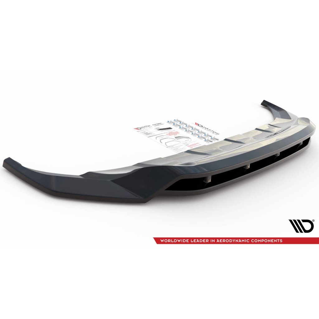 Maxton Design spoiler pod přední nárazník pro Volkswagen Touareg Mk3 /R-Line, černý lesklý plast ABS