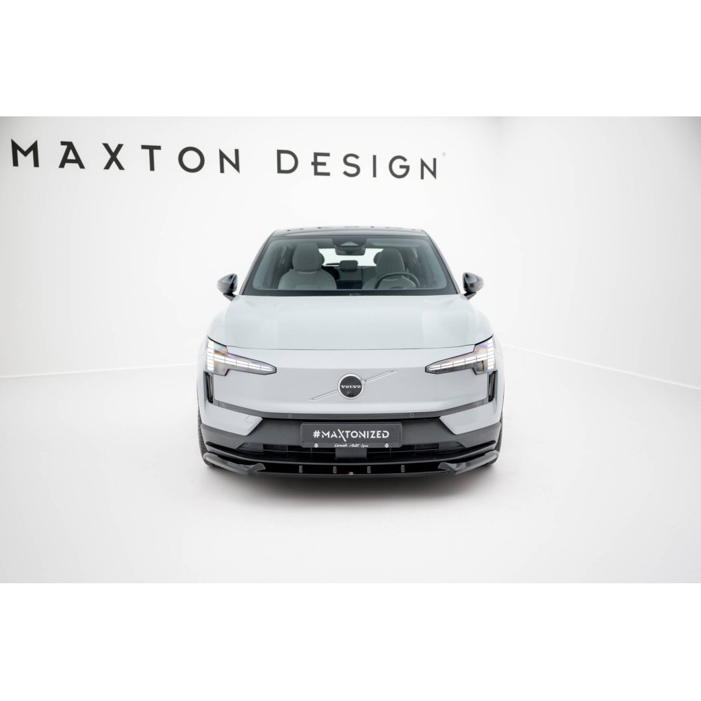Maxton Design spoiler pod přední nárazník pro Volvo EX30 Mk1, černý lesklý plast ABS