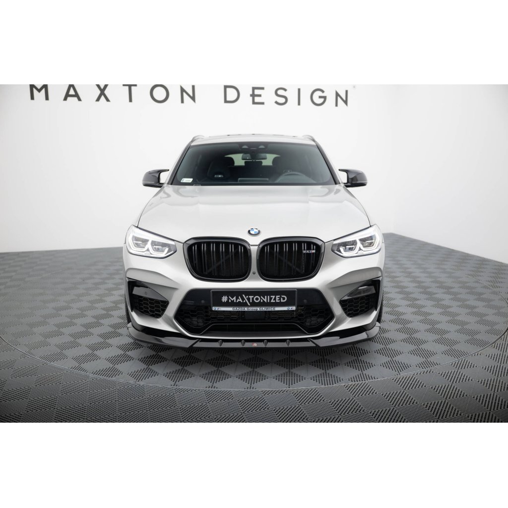 Maxton Design spoiler pod přední nárazník v.1 pro BMW X4 M F98, černý lesklý plast ABS