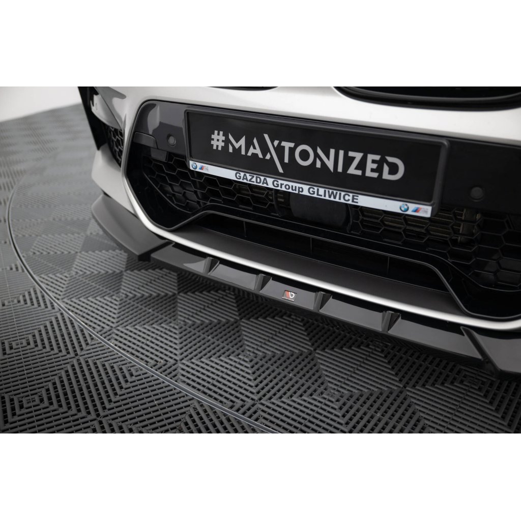Maxton Design spoiler pod přední nárazník v.1 pro BMW X4 M F98, černý lesklý plast ABS