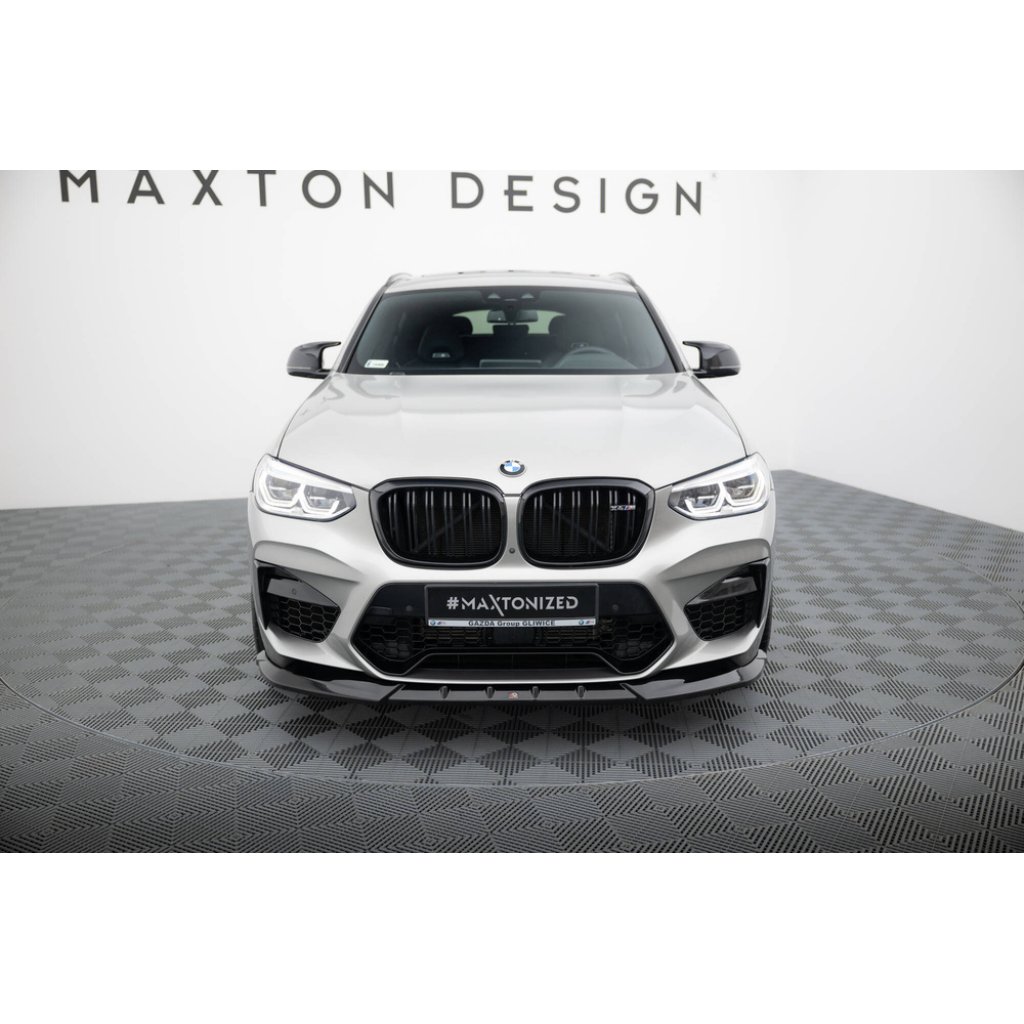 Maxton Design spoiler pod přední nárazník v.1 pro BMW X4 M F98, černý lesklý plast ABS
