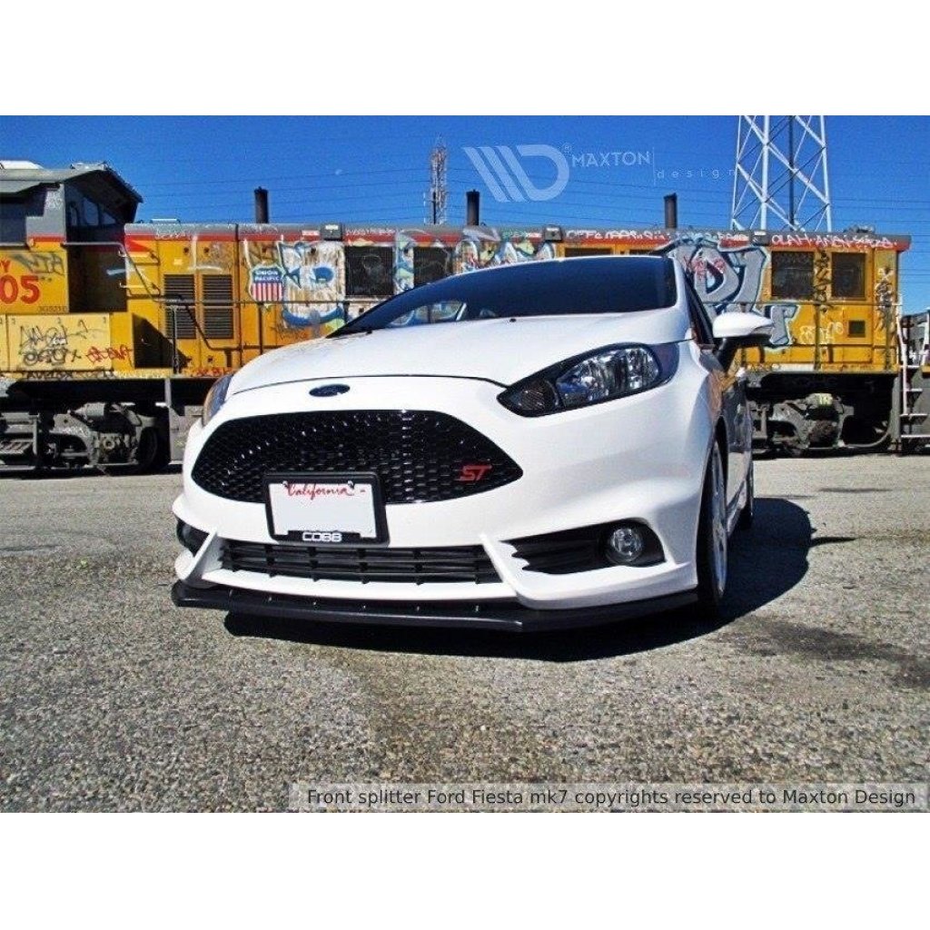 Maxton Design spoiler pod přední nárazník v.1 pro Ford Fiesta ST Mk7 Facelift, plast ABS bez povrchové úpravy