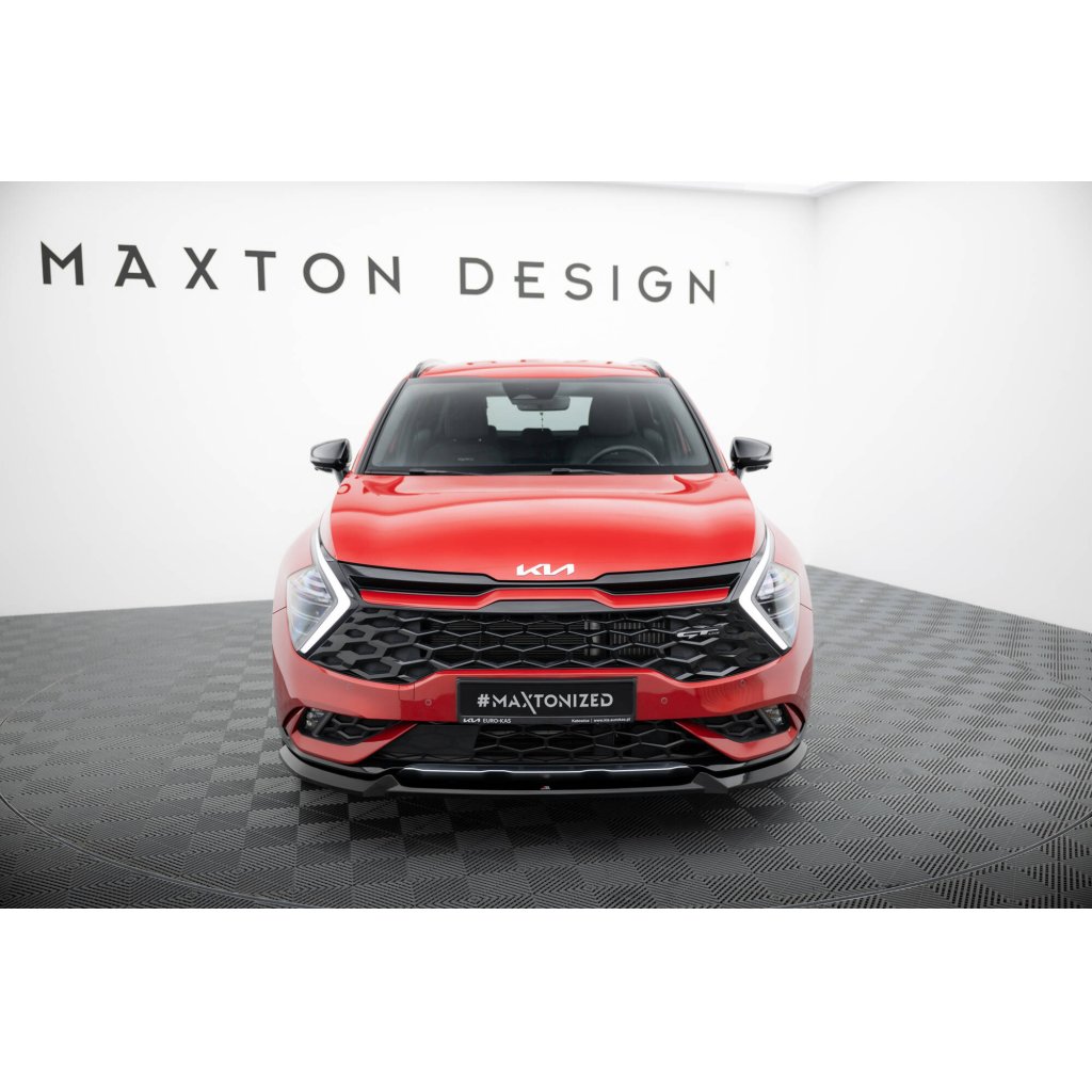 Maxton Design spoiler pod přední nárazník v.1 pro Kia Sportage Mk5 GT-Line, černý lesklý plast ABS