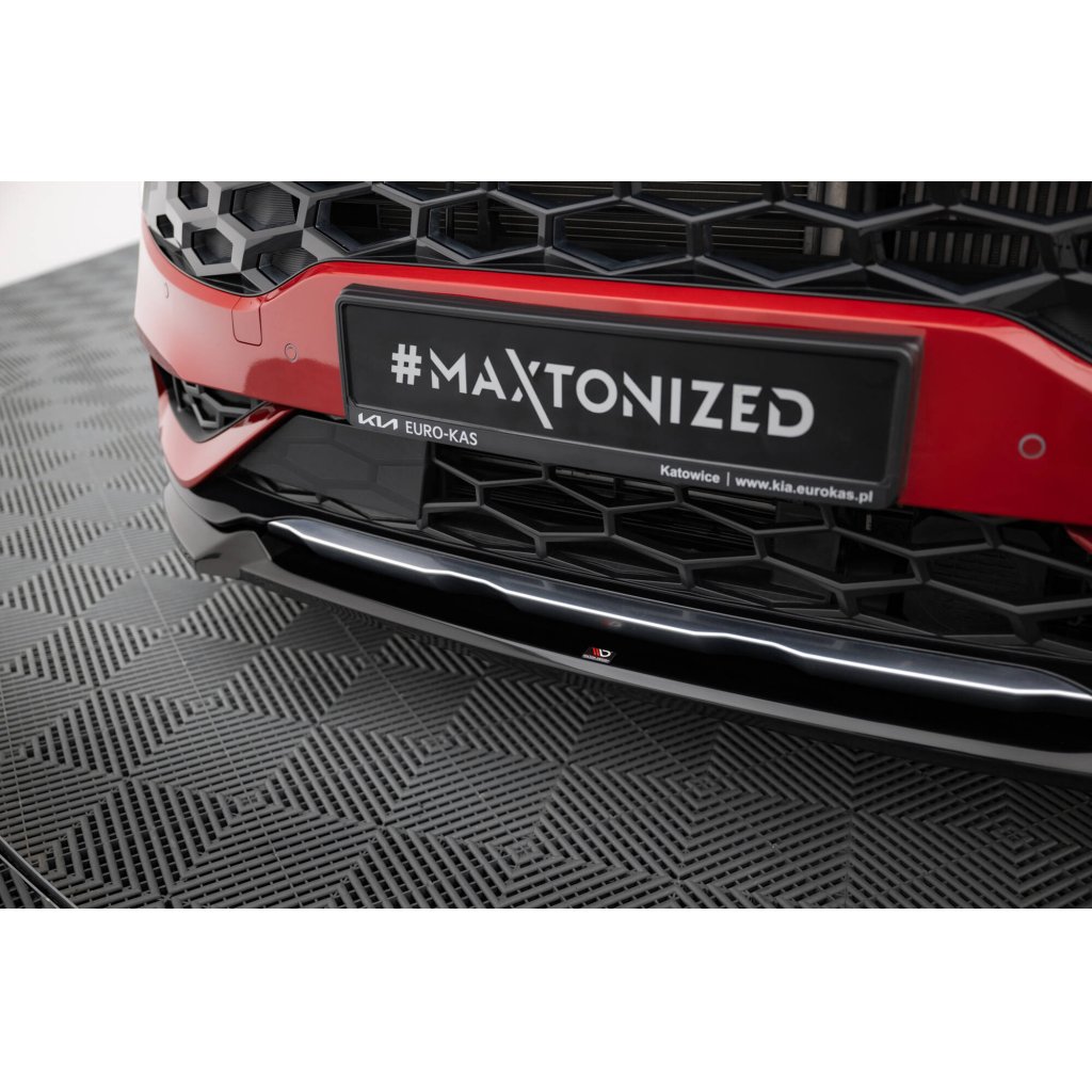 Maxton Design spoiler pod přední nárazník v.1 pro Kia Sportage Mk5 GT-Line, černý lesklý plast ABS