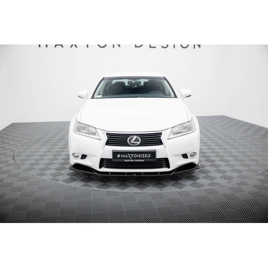 Maxton Design spoiler pod přední nárazník v.1 pro Lexus GS MK4, černý lesklý plast ABS, L10
