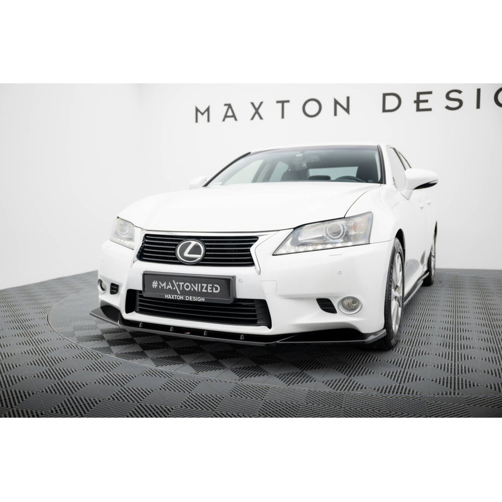 Maxton Design spoiler pod přední nárazník v.1 pro Lexus GS MK4, černý lesklý plast ABS, L10