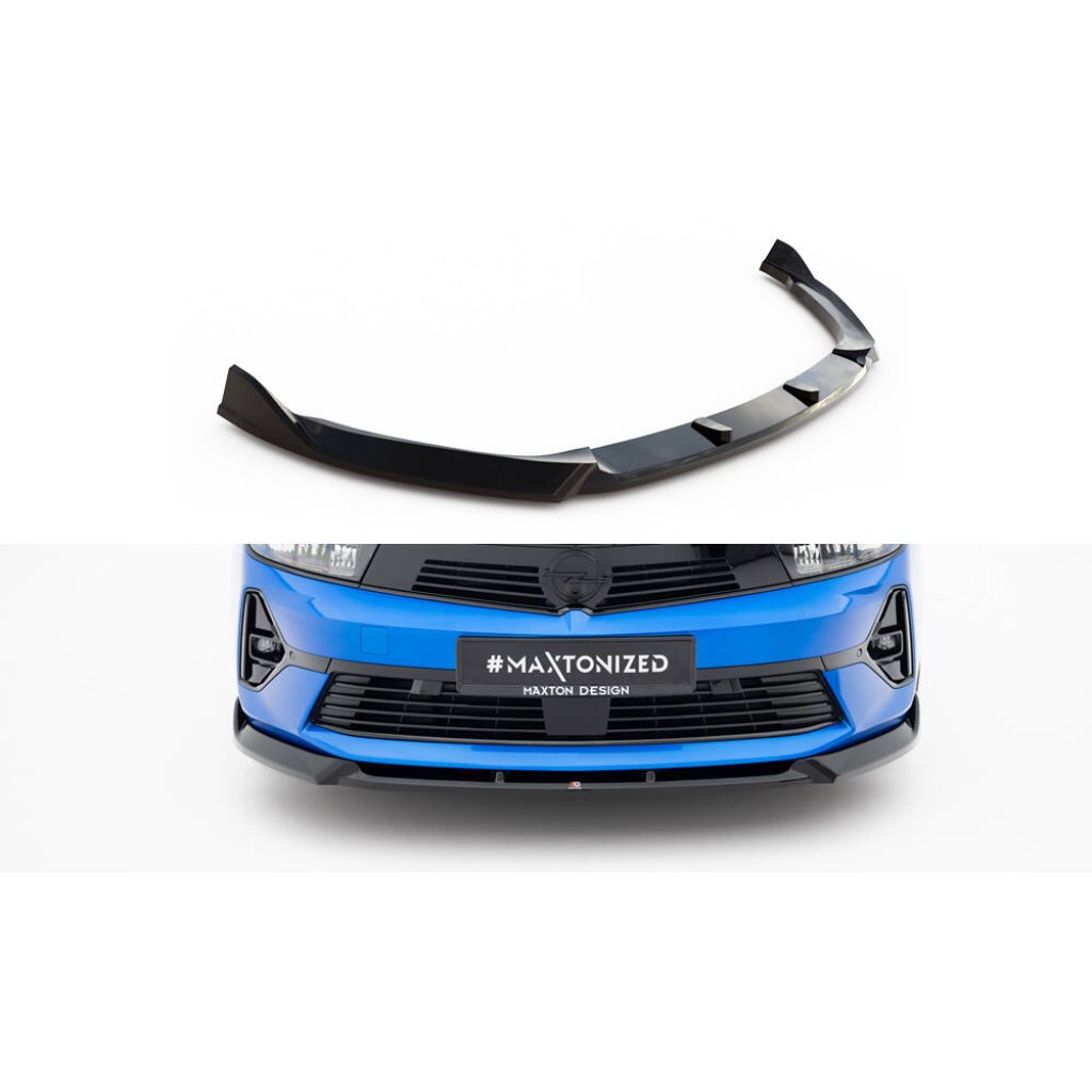 Maxton Design spoiler pod přední nárazník v.1 pro Opel Astra L (Mk5), černý lesklý plast ABS, Sports Tourer/ Hatchback