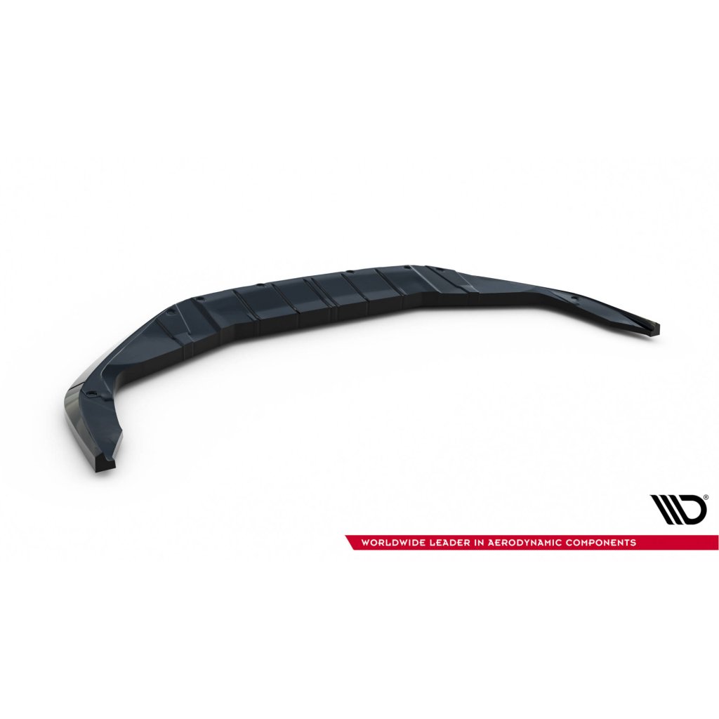 Maxton Design spoiler pod přední nárazník v.1 pro Porsche Cayman 982c, černý lesklý plast ABS, 718 GTS