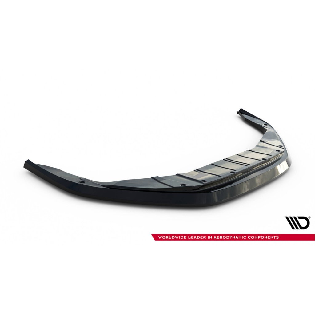 Maxton Design spoiler pod přední nárazník v.1 pro Porsche Cayman 982c, černý lesklý plast ABS, 718 GTS