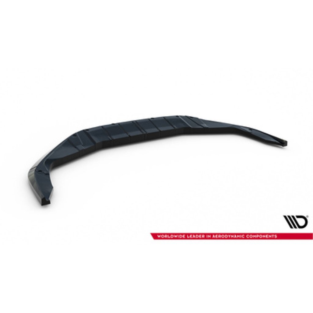 Maxton Design spoiler pod přední nárazník v.1 pro Porsche Cayman 982c, černý lesklý plast ABS, 718 GTS