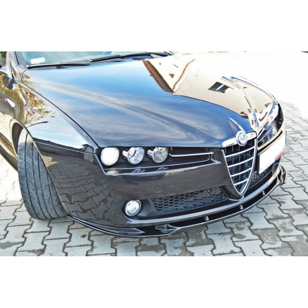 Maxton Design spoiler pod přední nárazník ver.1 pro Alfa Romeo 159, černý lesklý plast ABS