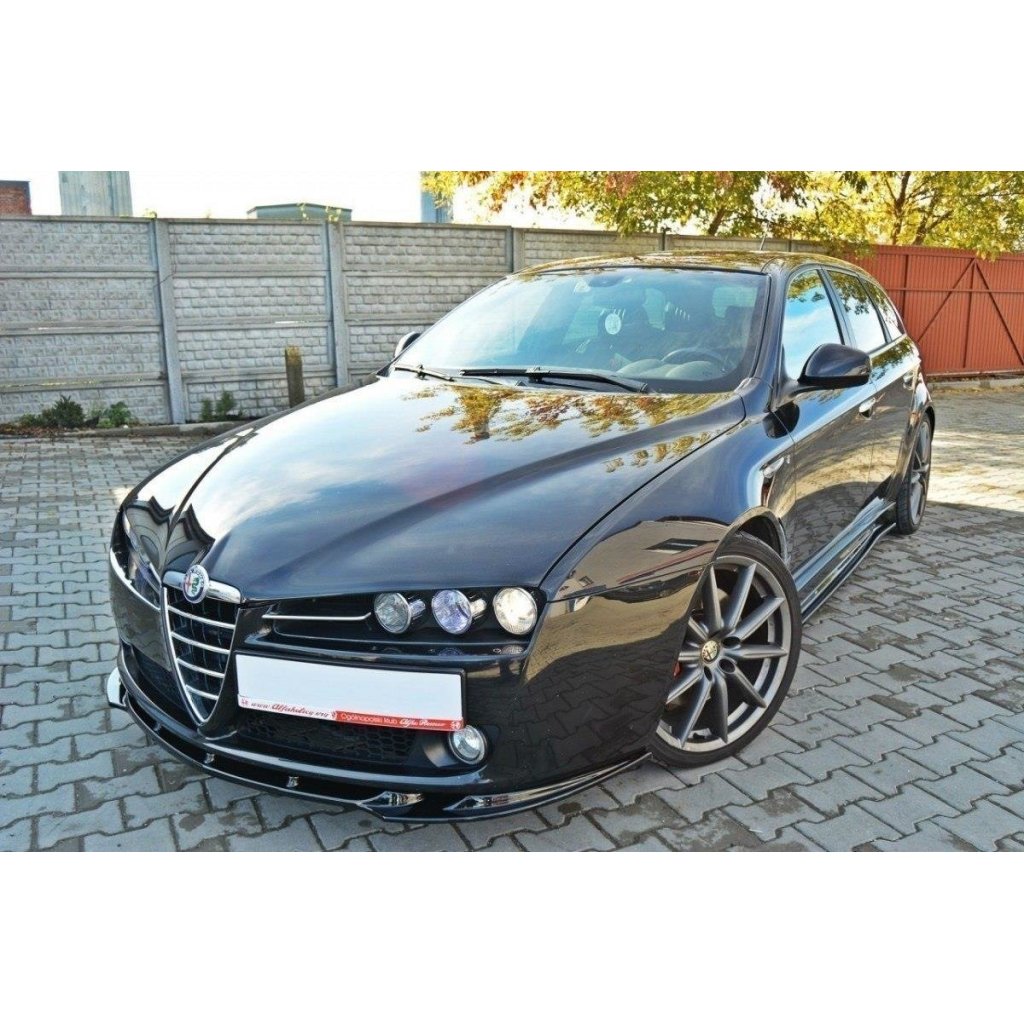 Maxton Design spoiler pod přední nárazník ver.1 pro Alfa Romeo 159, černý lesklý plast ABS