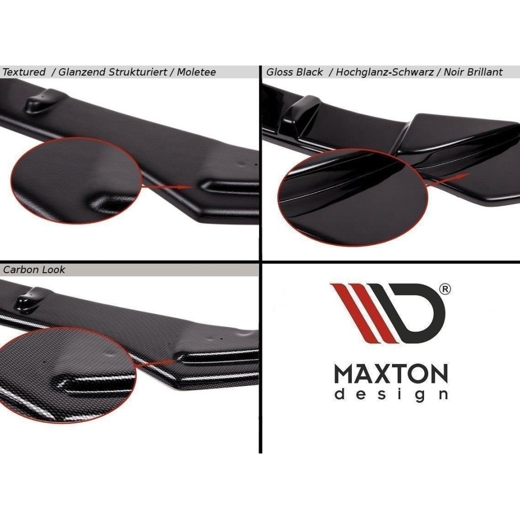 Maxton Design spoiler pod přední nárazník ver.1 pro Audi RS3 8P, černý lesklý plast ABS