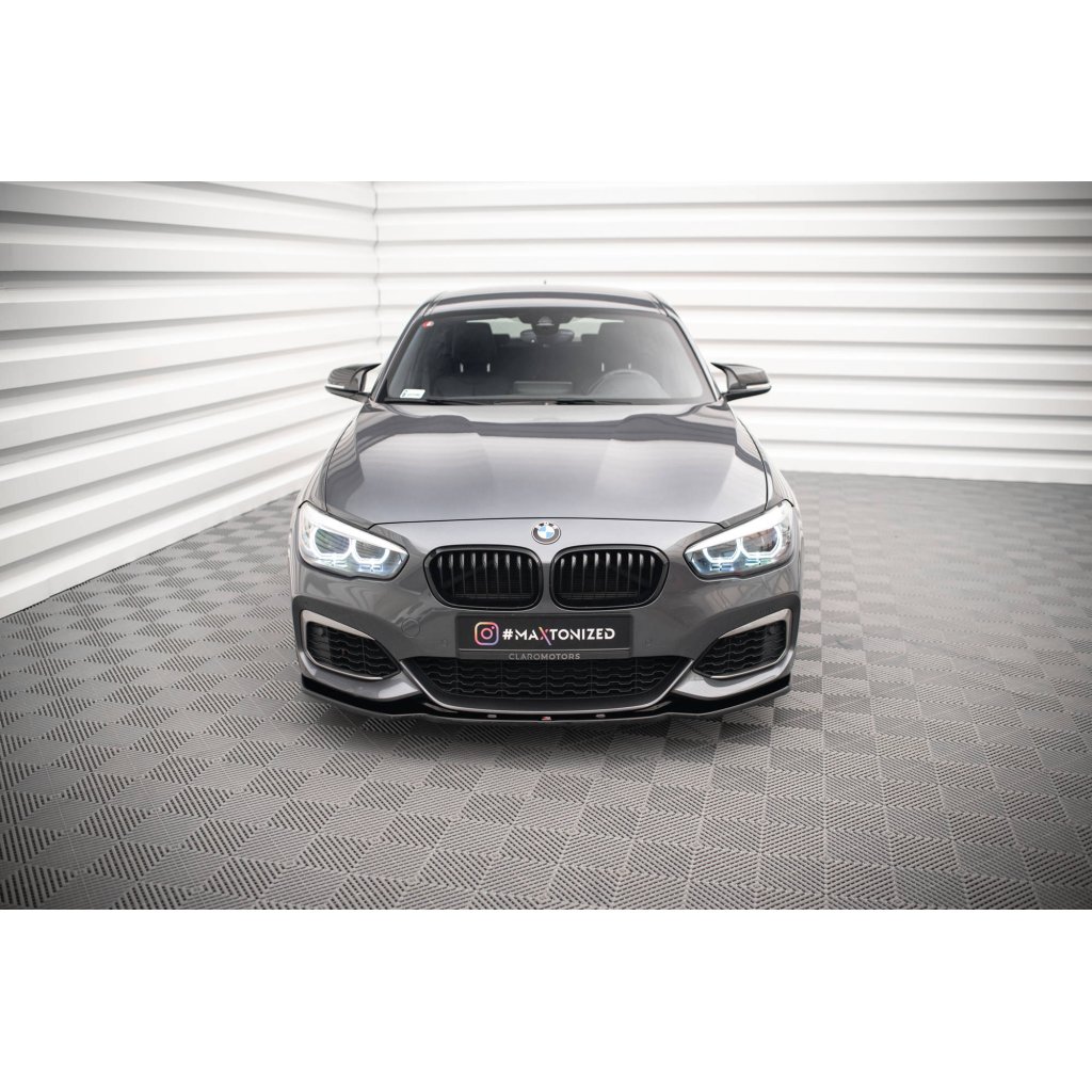 Maxton Design spoiler pod přední nárazník ver.1 pro BMW řada 1 F20- F21 Facelift, černý lesklý plast ABS, černý lesklý plast ABS