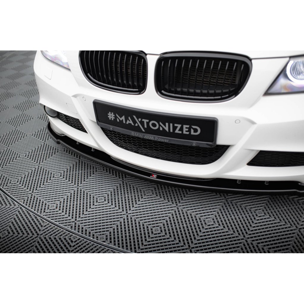 Maxton Design spoiler pod přední nárazník ver.1 pro BMW řada 3 E90/91 Facelift, černý lesklý plast ABS