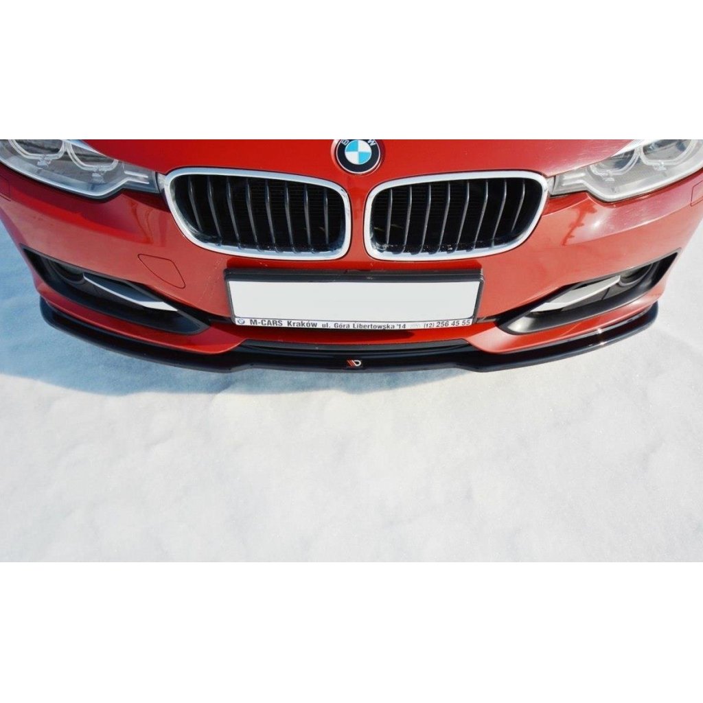 Maxton Design spoiler pod přední nárazník ver.1 pro BMW řada 3 F30, černý lesklý plast ABS