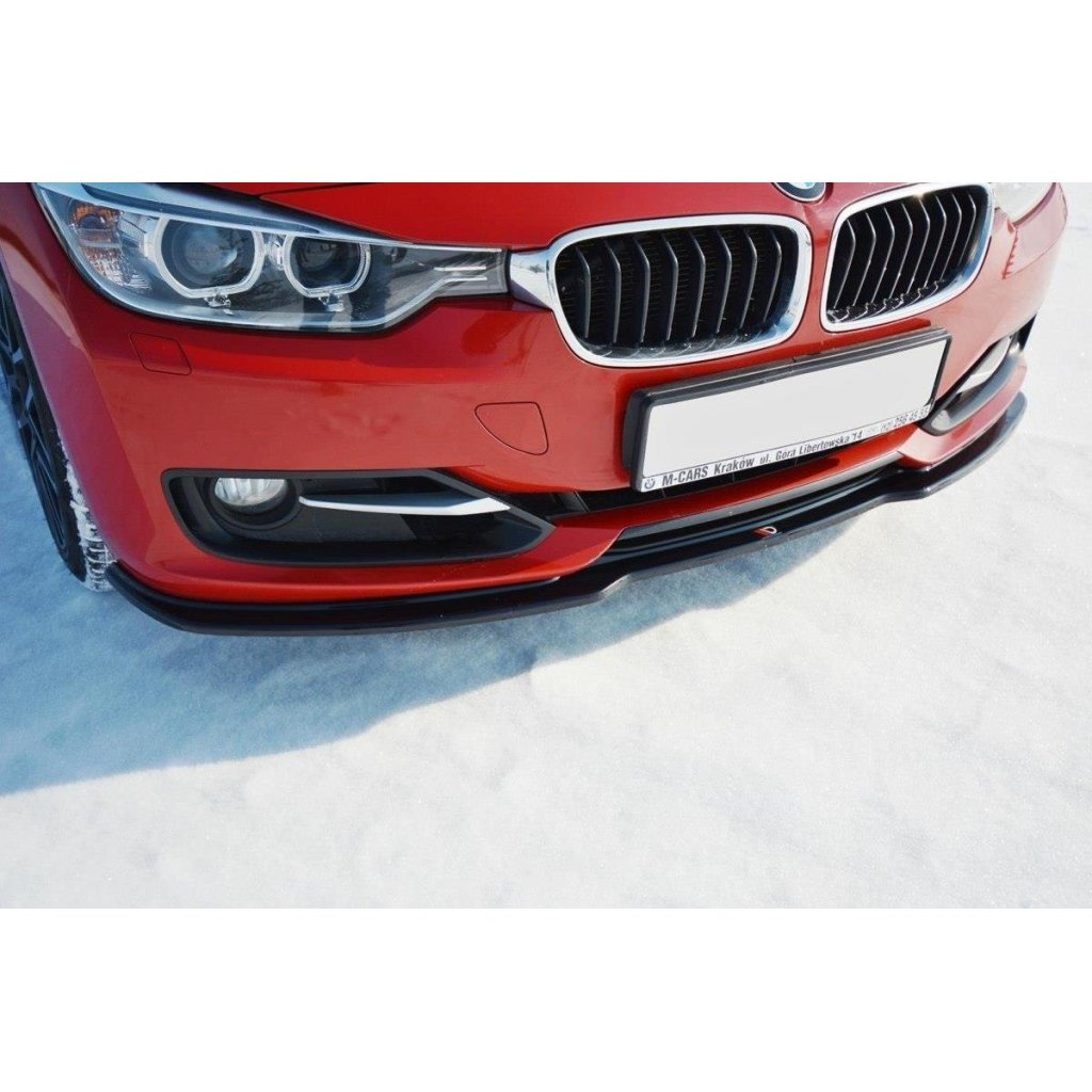 Maxton Design spoiler pod přední nárazník ver.1 pro BMW řada 3 F30, černý lesklý plast ABS