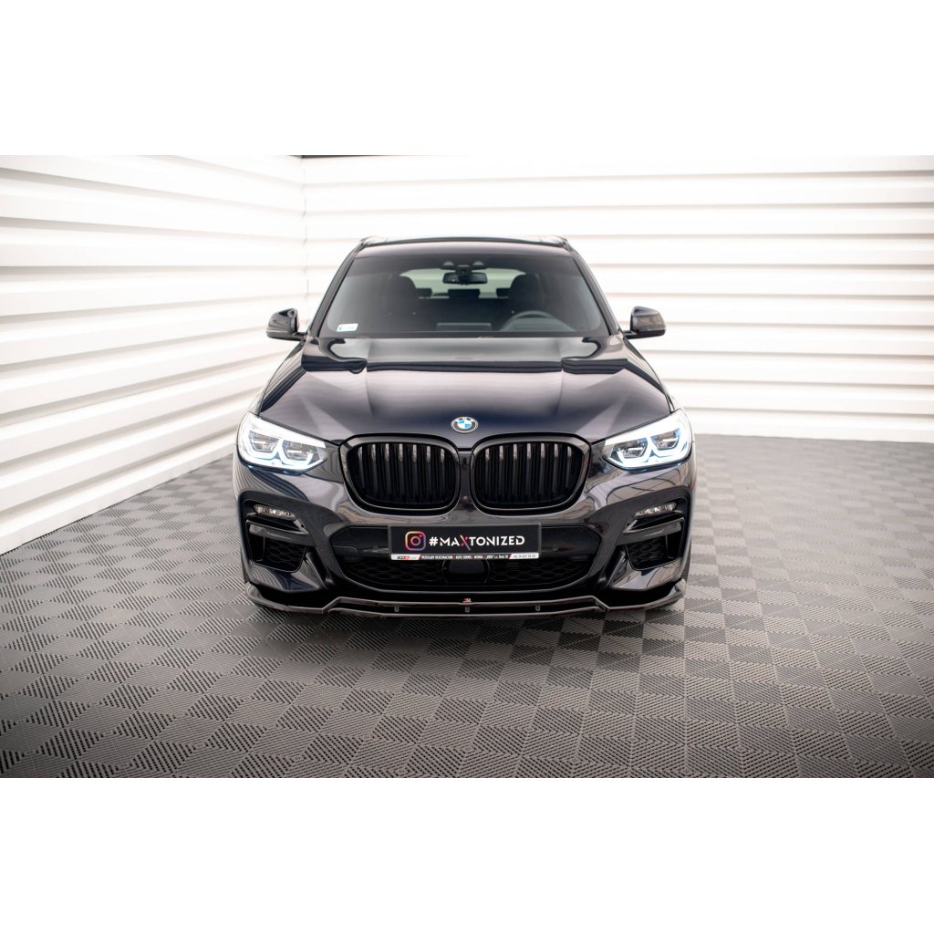 Maxton Design spoiler pod přední nárazník ver.1 pro BMW X3 G01, černý lesklý plast ABS, M-Pack