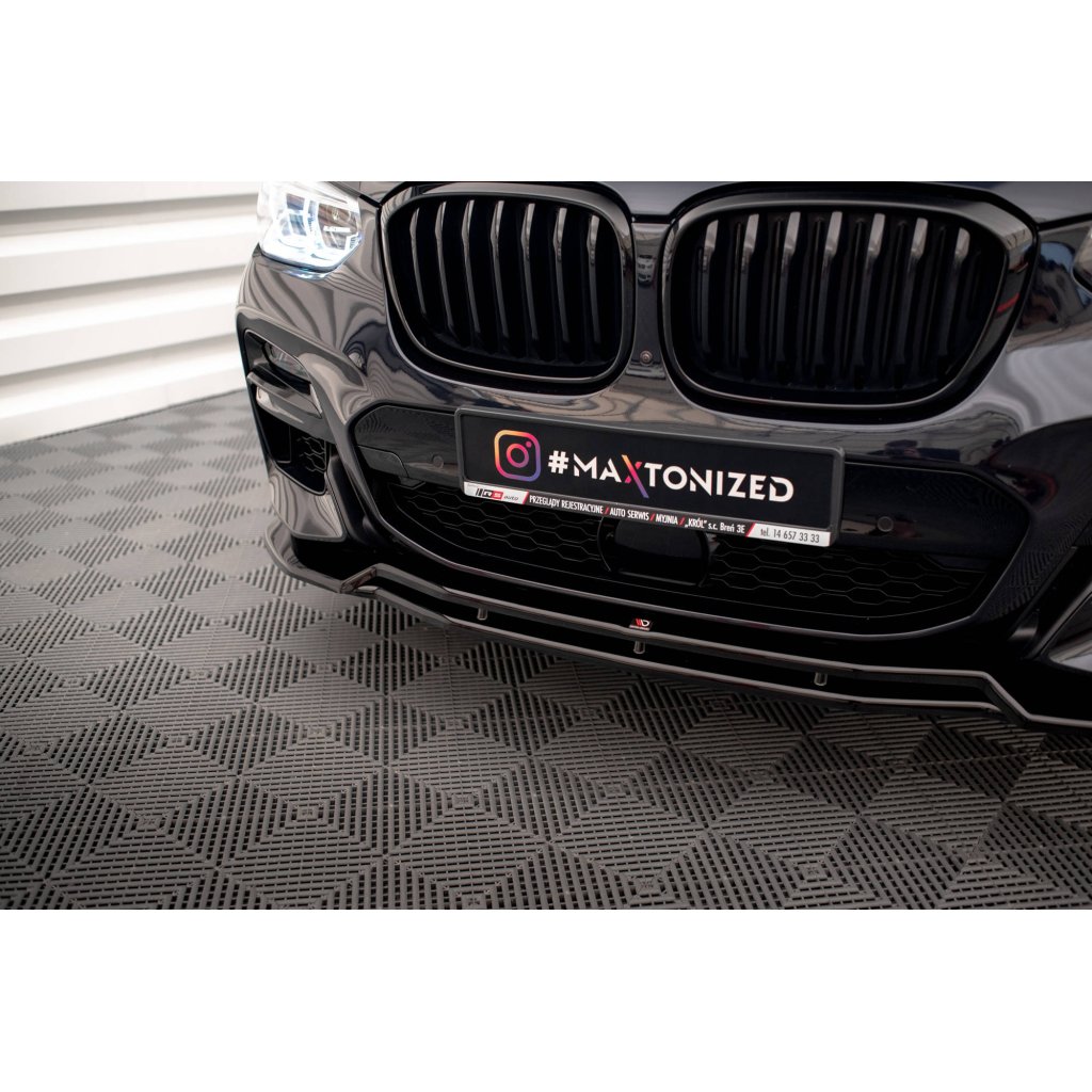 Maxton Design spoiler pod přední nárazník ver.1 pro BMW X3 G01, černý lesklý plast ABS, M-Pack