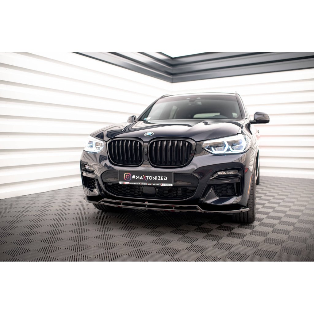 Maxton Design spoiler pod přední nárazník ver.1 pro BMW X3 G01, černý lesklý plast ABS, M-Pack