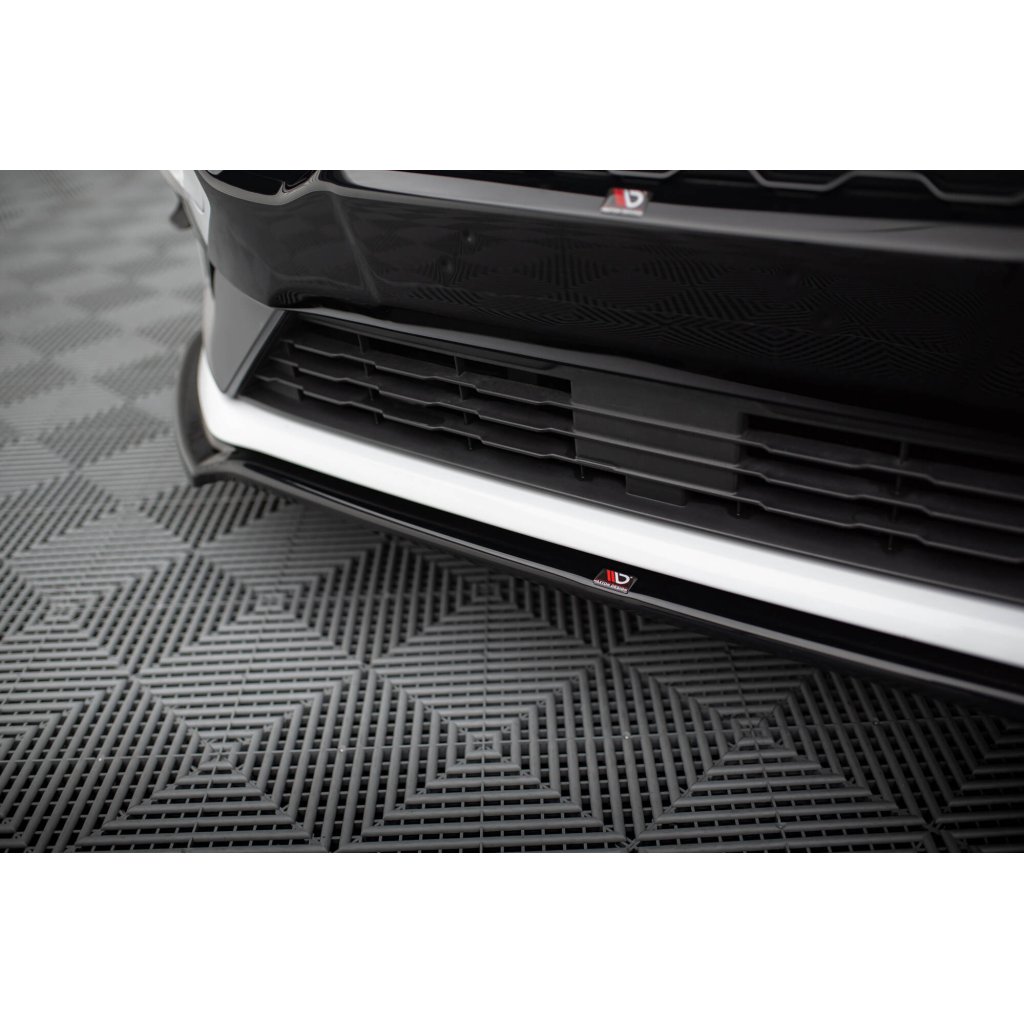 Maxton Design spoiler pod přední nárazník ver.1 pro Ford Fiesta, Fiesta ST Mk8, černý lesklý plast ABS