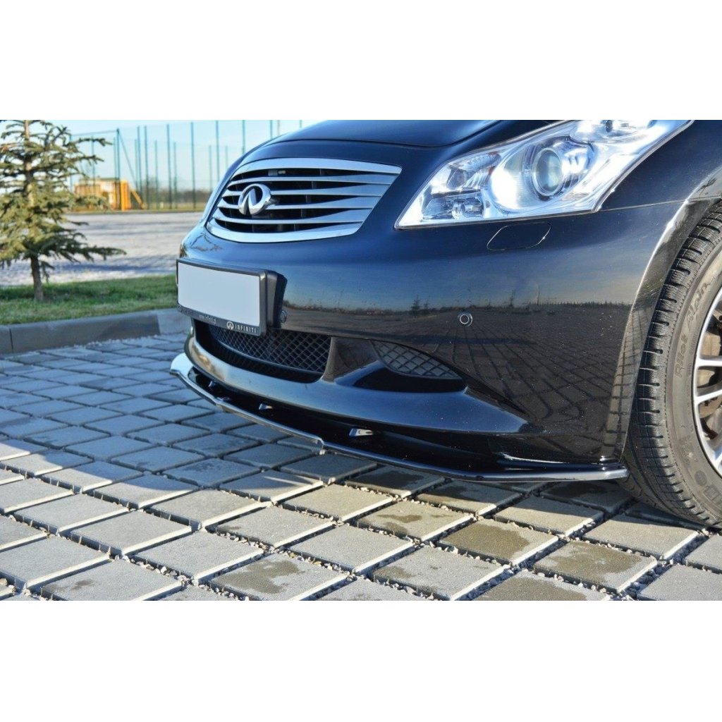 Maxton Design spoiler pod přední nárazník ver.1 pro Infiniti G37, černý lesklý plast ABS