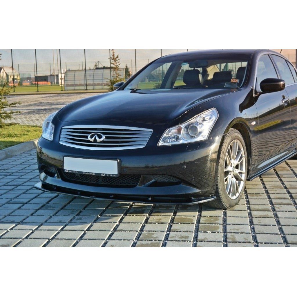 Maxton Design spoiler pod přední nárazník ver.1 pro Infiniti G37, černý lesklý plast ABS