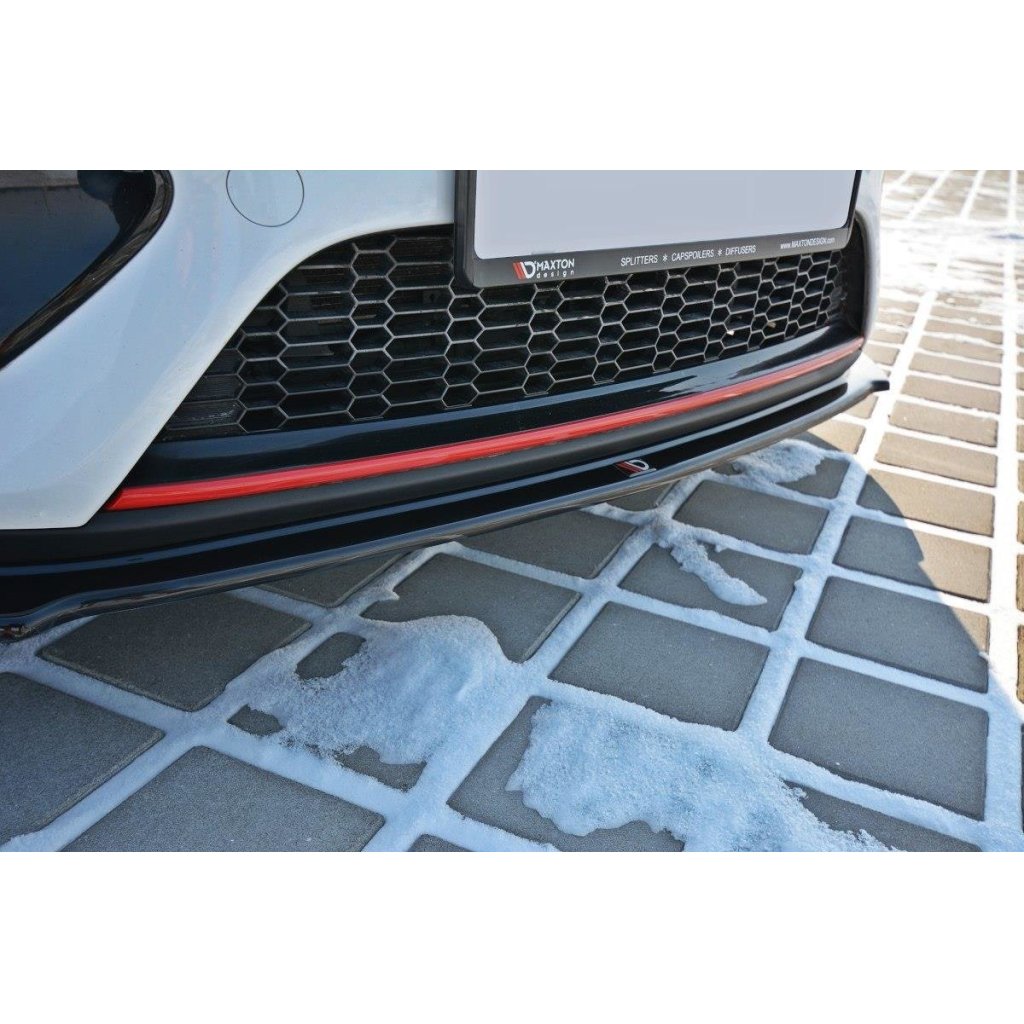 Maxton Design spoiler pod přední nárazník ver.1 pro Kia Cee'd Mk 2/ProCeed GT, černý lesklý plast ABS