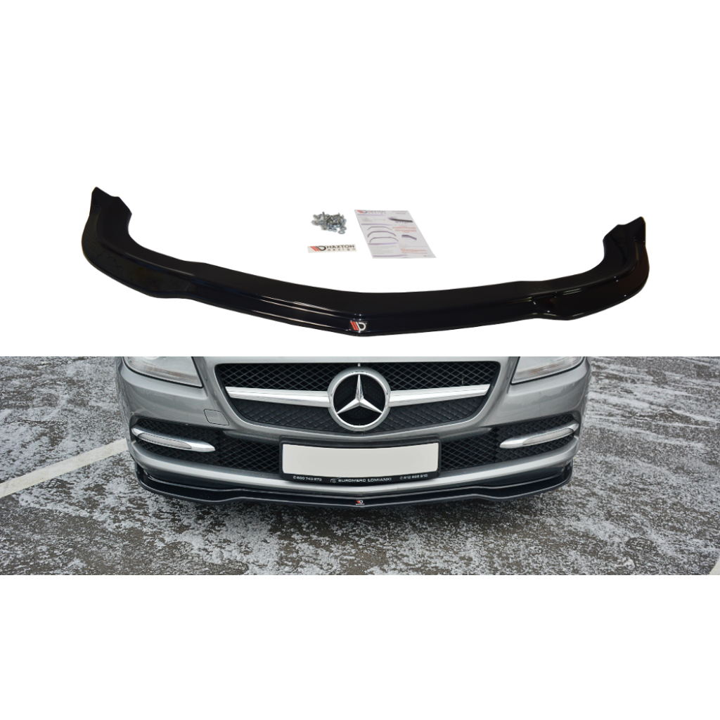 Maxton Design spoiler pod přední nárazník ver.1 pro Mercedes SLK R 172, černý lesklý plast ABS