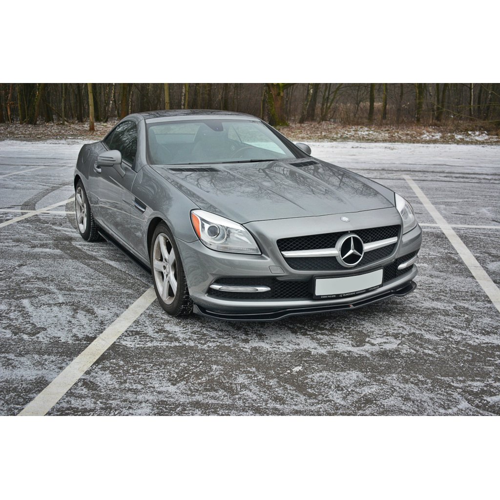 Maxton Design spoiler pod přední nárazník ver.1 pro Mercedes SLK R 172, černý lesklý plast ABS