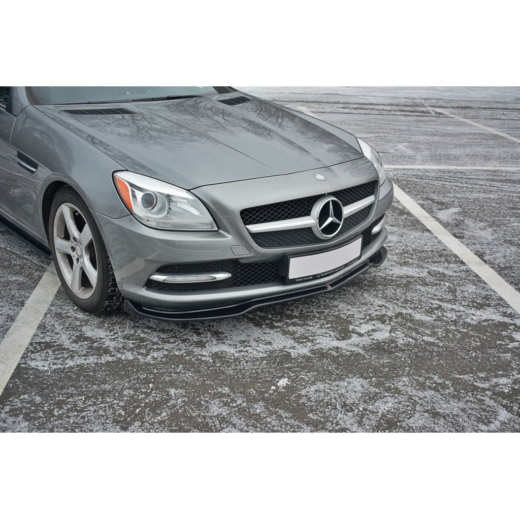 Maxton Design spoiler pod přední nárazník ver.1 pro Mercedes SLK R 172, černý lesklý plast ABS
