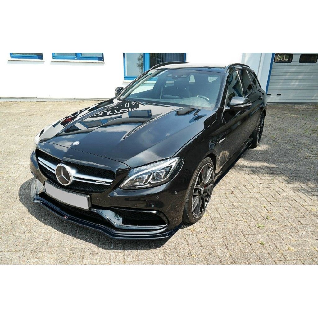 Maxton Design spoiler pod přední nárazník ver.1 pro Mercedes třída C W 205/C63 AMG, carbon-Look, Combi