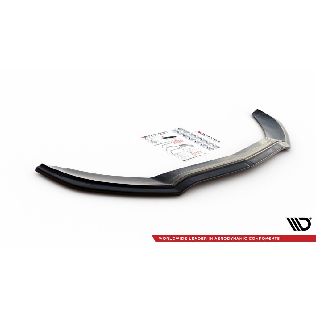 Maxton Design spoiler pod přední nárazník ver.1 pro Mercedes třída C W205/C43 AMG, černý lesklý plast ABS