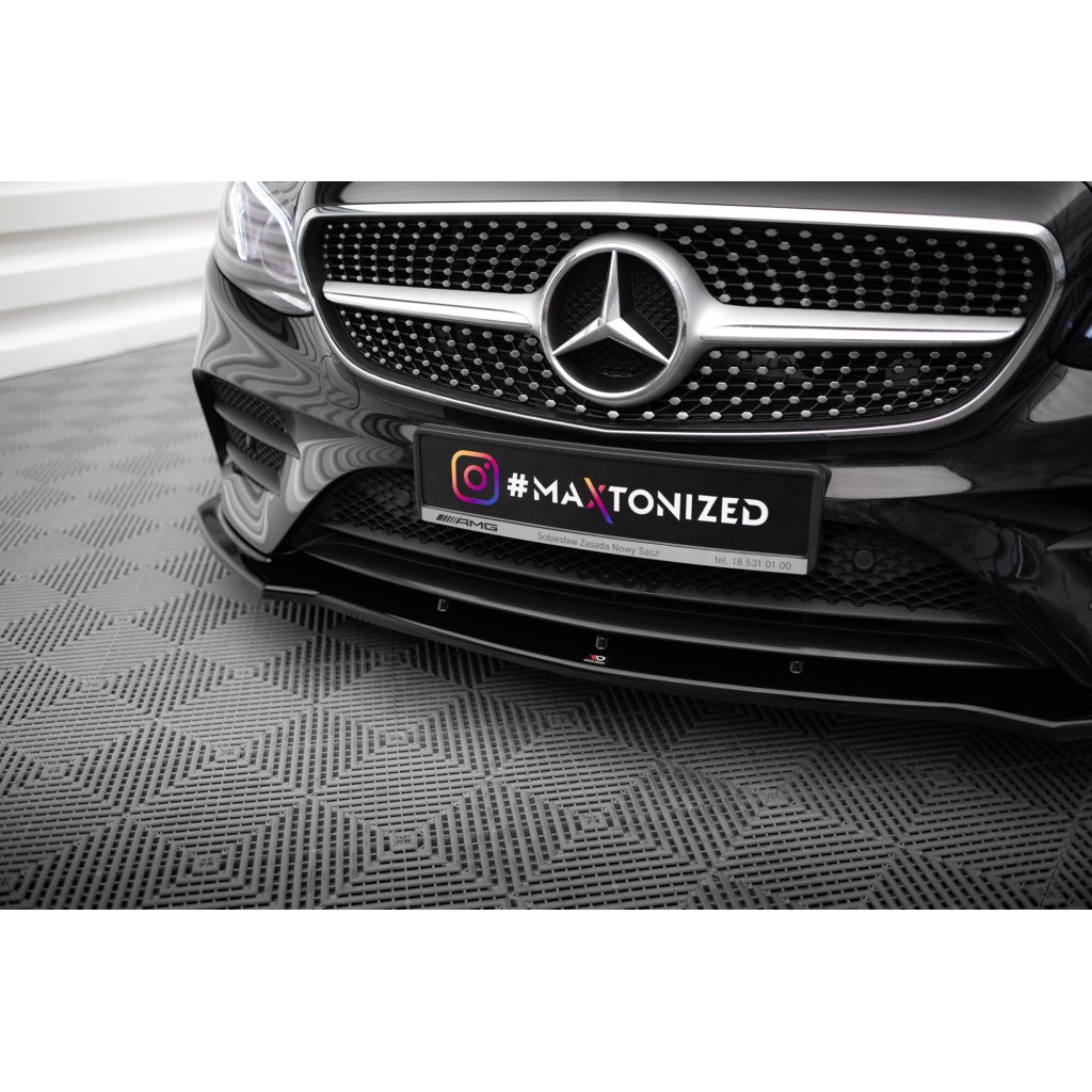 Maxton Design spoiler pod přední nárazník ver.1 pro Mercedes třída E W213/Cabrio (A238)/53 AMG, W213/Cabrio (A238)/AMG-Line, W213/Coupe (C238)/53 AMG, W213/Coupe (C238)/AMG-Line, černý lesklý plast ABS