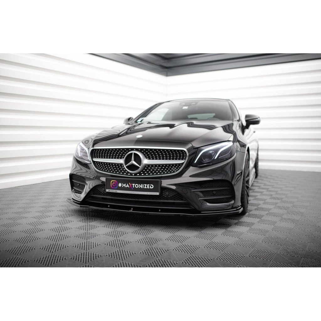 Maxton Design spoiler pod přední nárazník ver.1 pro Mercedes třída E W213/Cabrio (A238)/53 AMG, W213/Cabrio (A238)/AMG-Line, W213/Coupe (C238)/53 AMG, W213/Coupe (C238)/AMG-Line, černý lesklý plast ABS