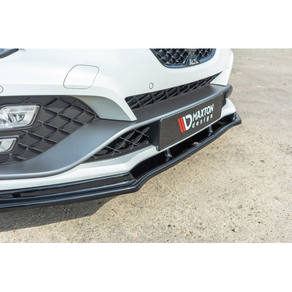 Maxton Design spoiler pod přední nárazník ver.1 pro Renault Megane RS Mk4, černý lesklý plast ABS