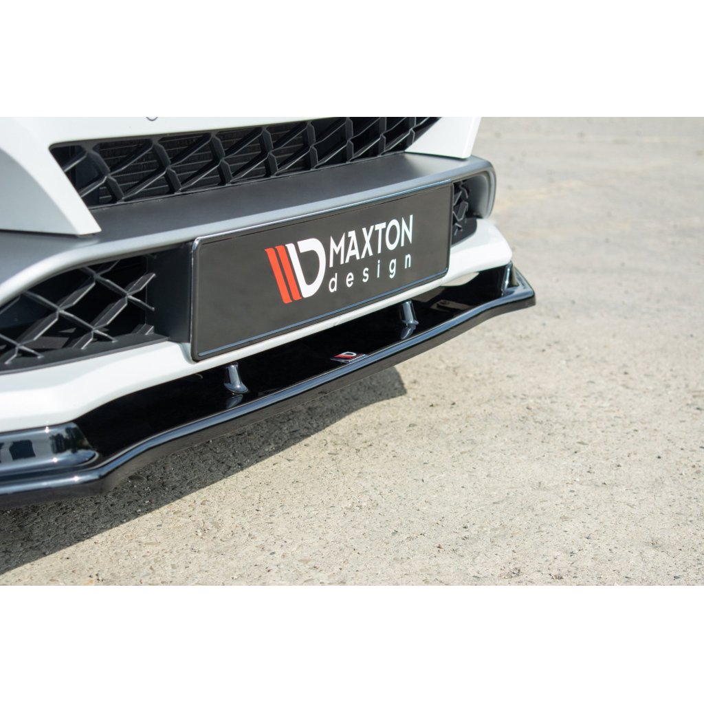 Maxton Design spoiler pod přední nárazník ver.1 pro Renault Megane RS Mk4, černý lesklý plast ABS