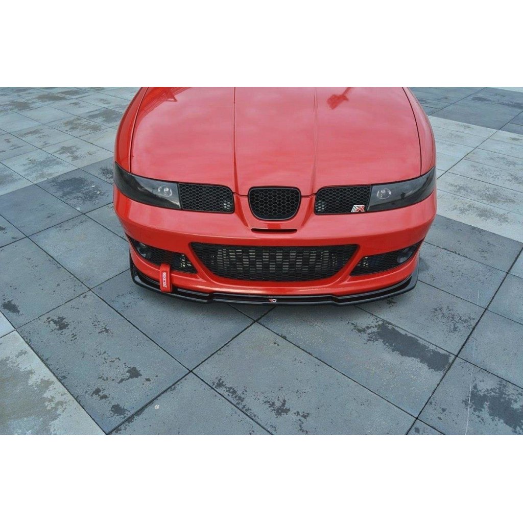 Maxton Design spoiler pod přední nárazník ver.1 pro Seat Leon Cupra Mk1, černý lesklý plast ABS