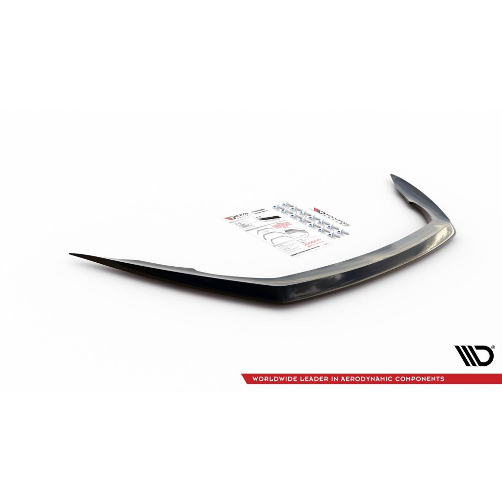 Maxton Design spoiler pod přední nárazník ver.1 pro Škoda Octavia RS Facelift Mk3, černý lesklý plast ABS