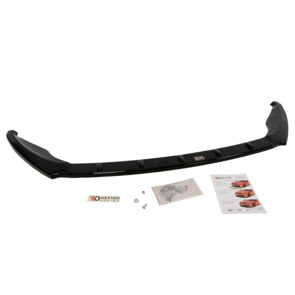 Maxton Design spoiler pod přední nárazník ver.1 pro Škoda Octavia RS Mk3, černý lesklý plast ABS