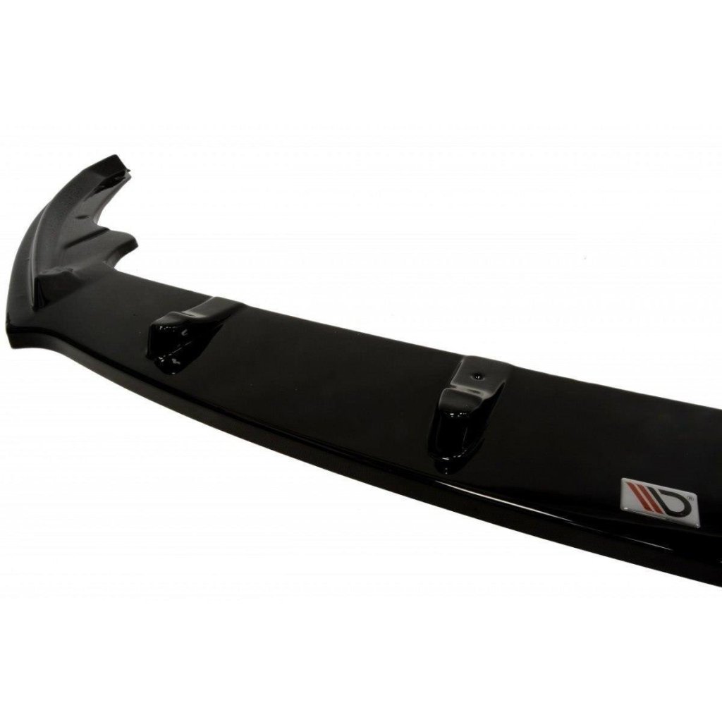 Maxton Design spoiler pod přední nárazník ver.1 pro Škoda Rapid, černý lesklý plast ABS