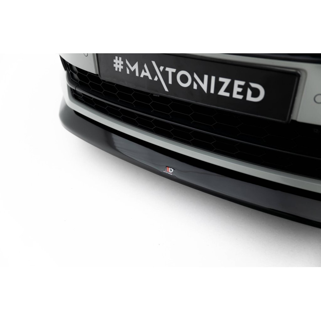 Maxton Design spoiler pod přední nárazník ver.1 pro Škoda Superb Mk3, černý lesklý plast ABS
