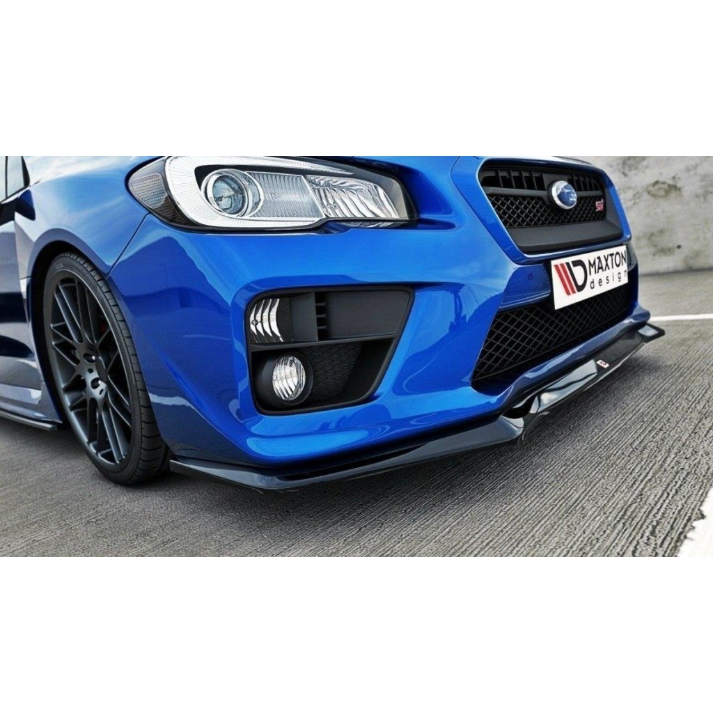 Maxton Design spoiler pod přední nárazník ver.1 pro Subaru Impreza Mk4, černý lesklý plast ABS