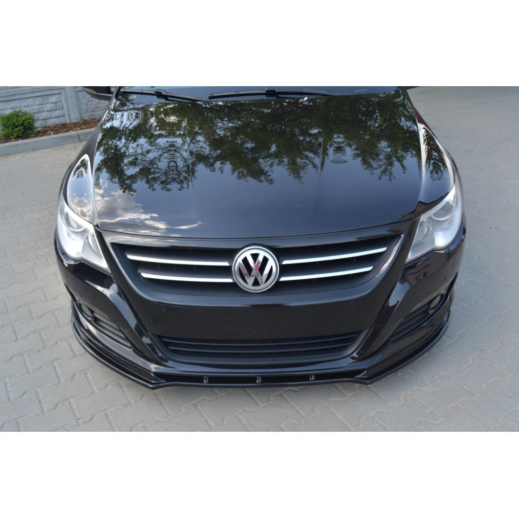 Maxton Design spoiler pod přední nárazník ver.1 pro Volkswagen CC, černý lesklý plast ABS