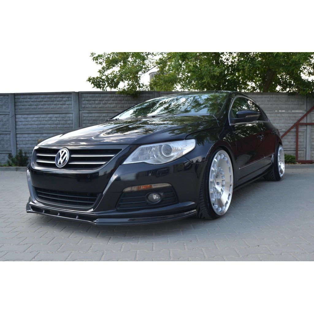 Maxton Design spoiler pod přední nárazník ver.1 pro Volkswagen CC, černý lesklý plast ABS